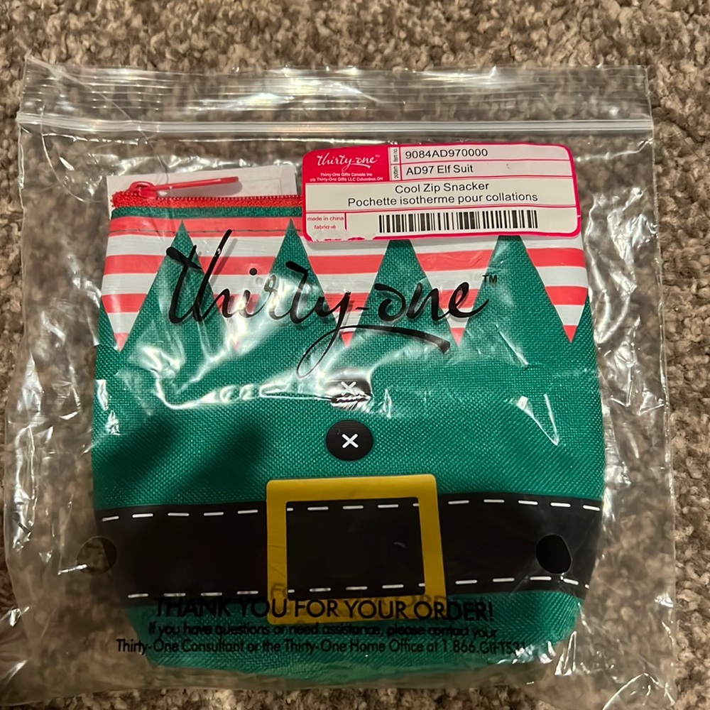 Thirty one cool zip snacker in elf suit